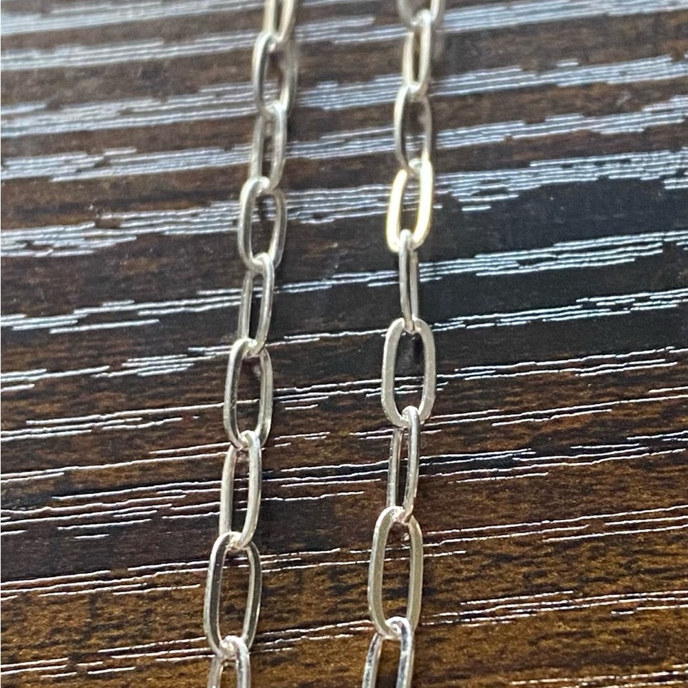 925 Italian Sterling Silver 4mm, 18 inch, Paperclip Chain Necklace - Picture 6 of 8